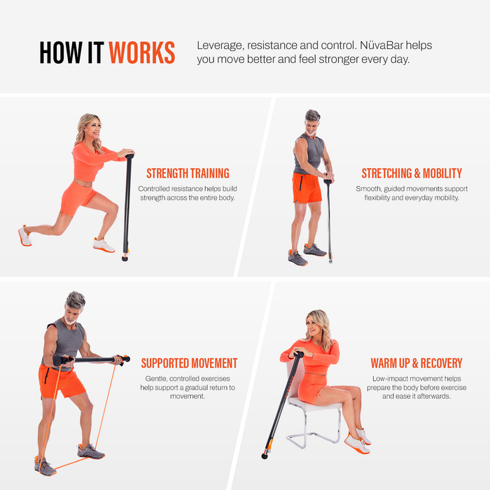 NuvaBar Full Body Exercise Bar