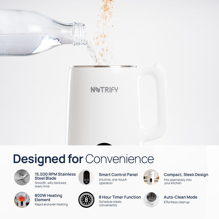 Nutrify All-in-One Plant Based Milk, Food & Drink Maker
