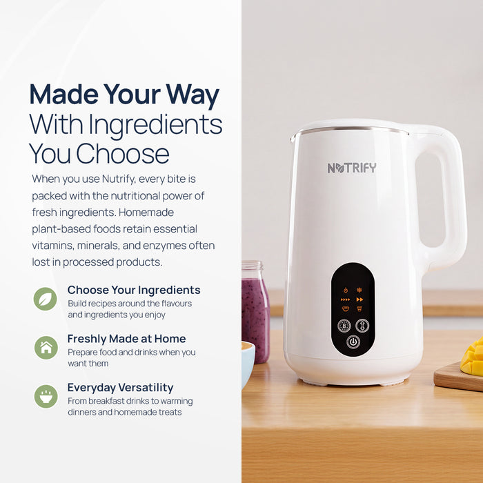 Nutrify All-in-One Plant Based Milk, Food & Drink Maker