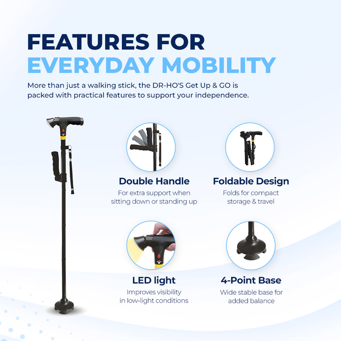 DR-HO'S Get Up & Go Deluxe Walking Cane